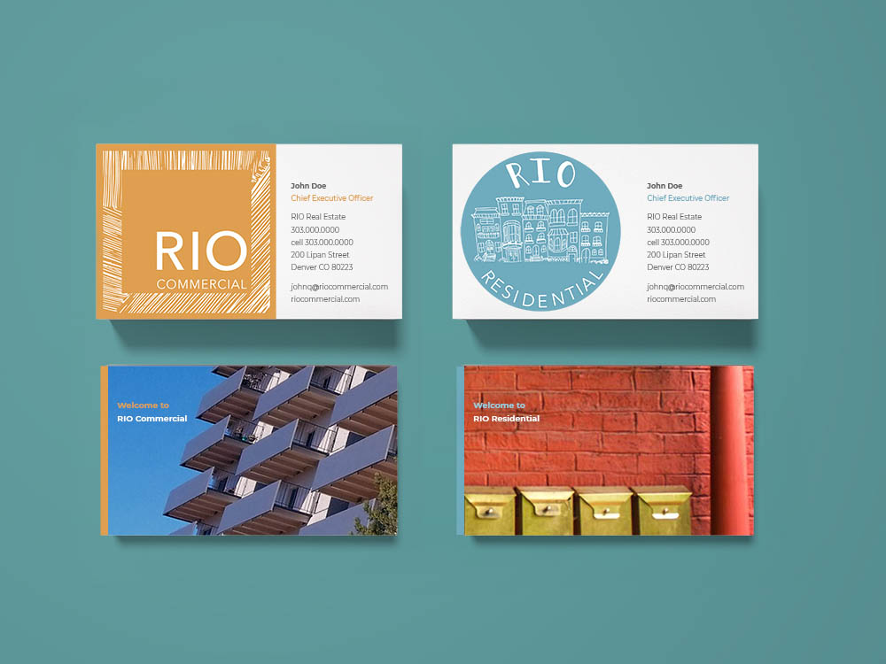 RIO business card designs